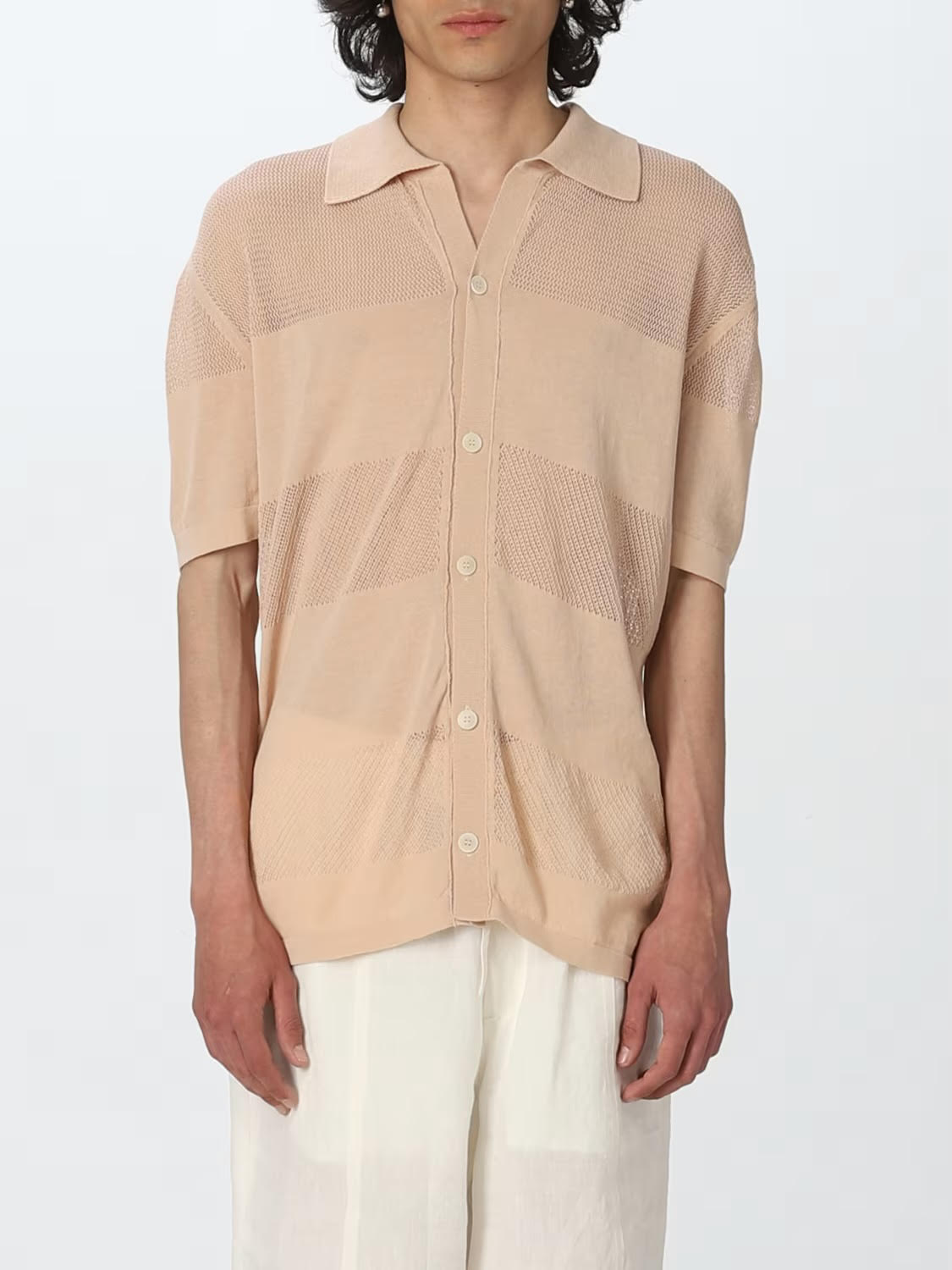 cardigan in maglia traforato uomo gaelle-gbu00172mc