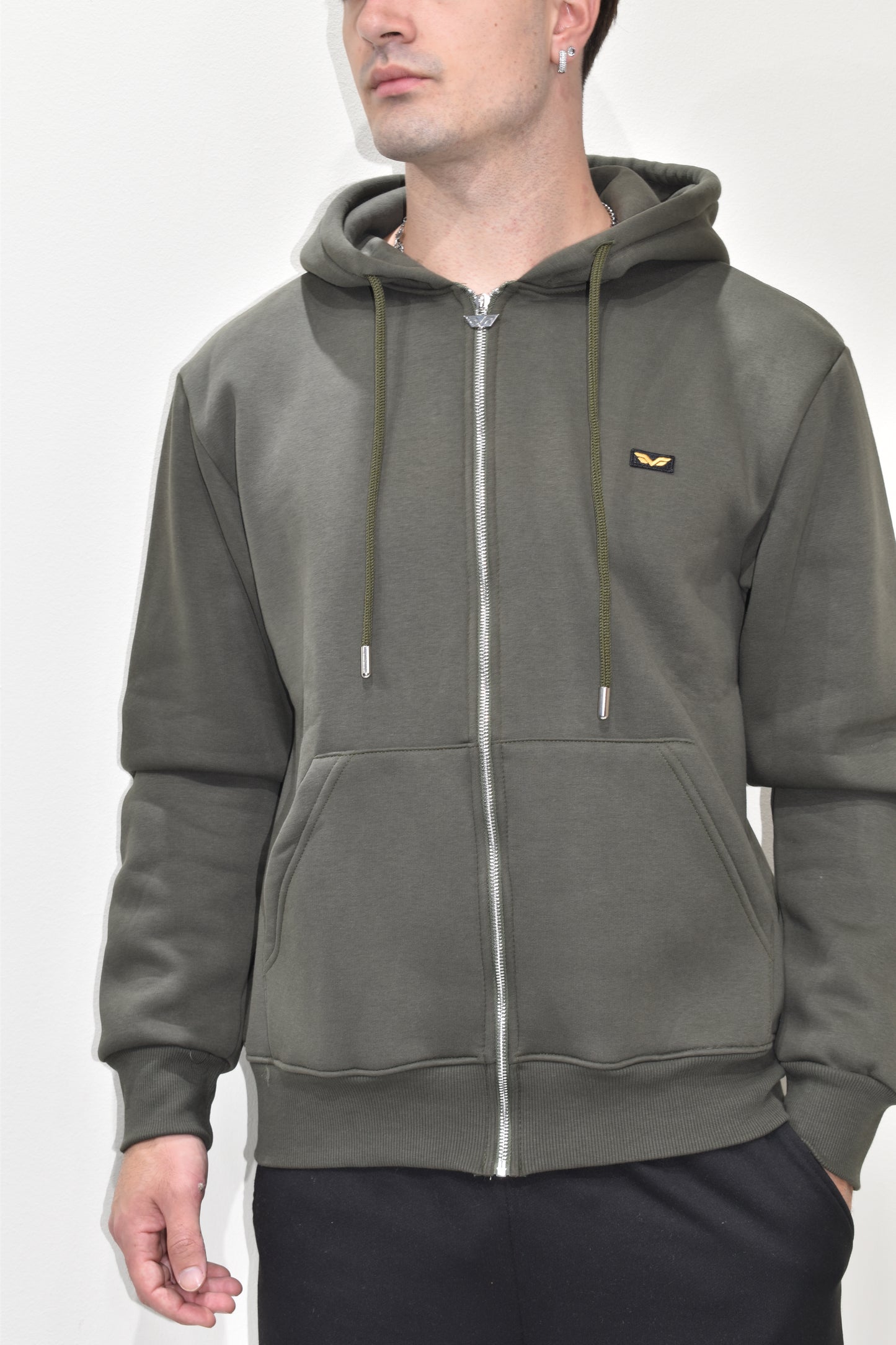 felpa uomo zip cappuccio armata di mare-ard67fe