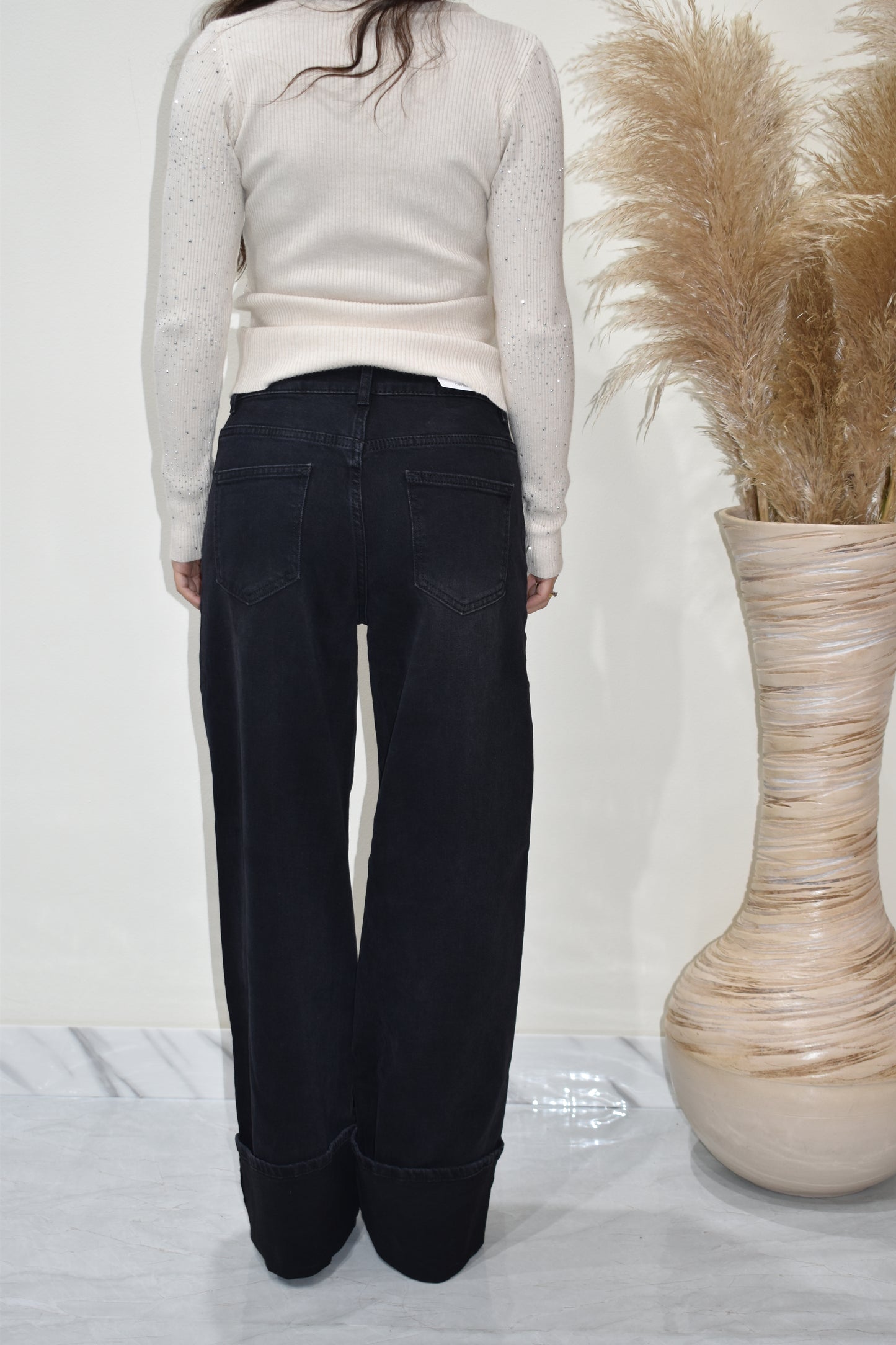 jeans donna palazzo piegone-g576024