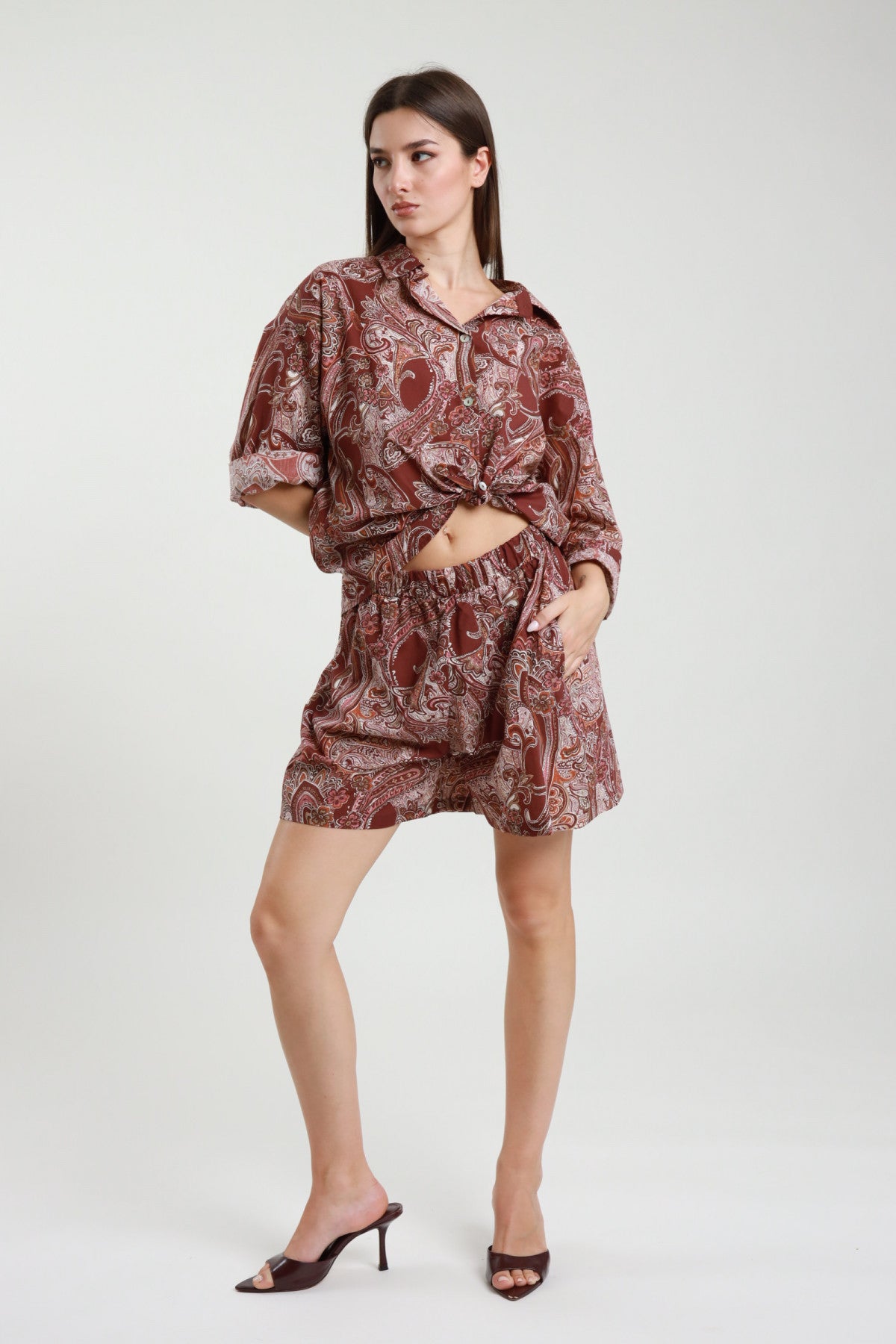 coordinato rosso india donna susy mix-265098c