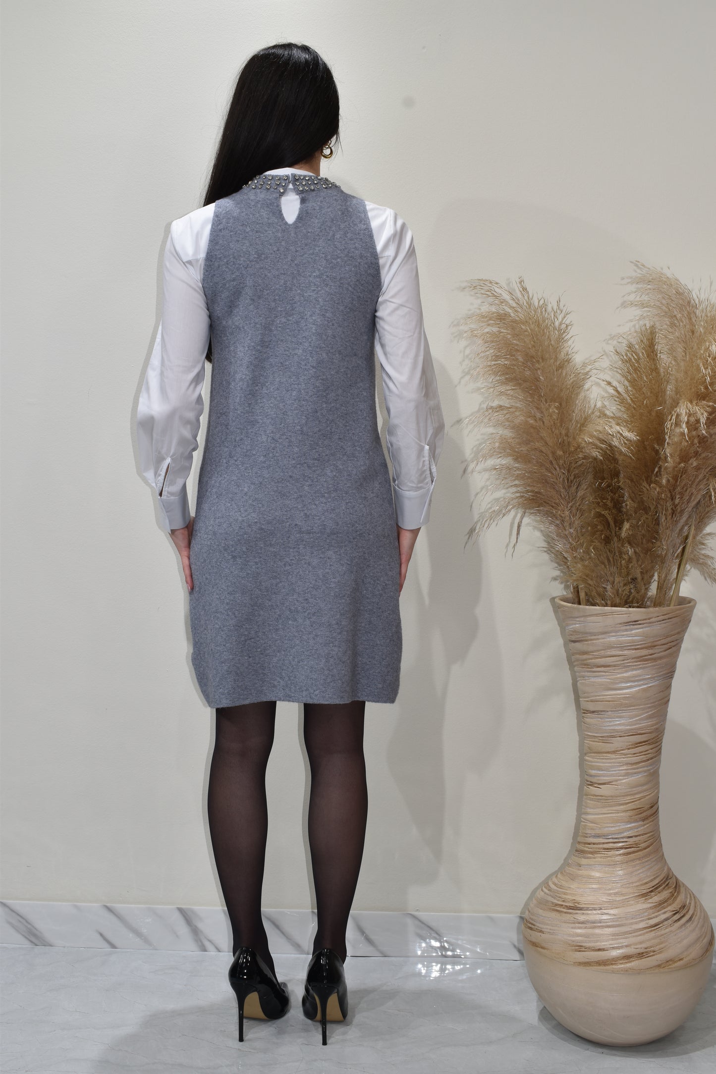 abito in maglia smanicato swaroski-7515