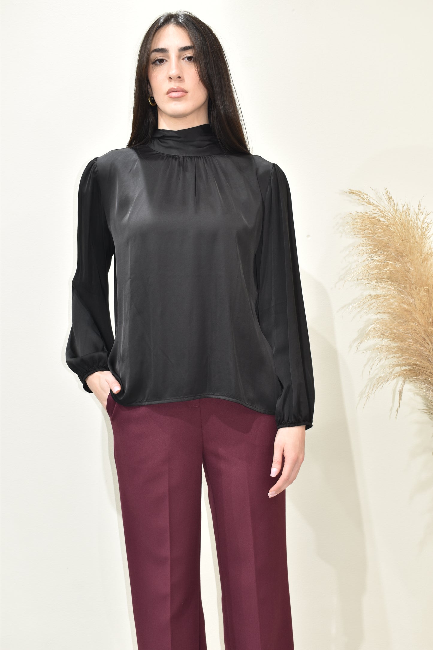 blusa elegante donna karlek-blu000021