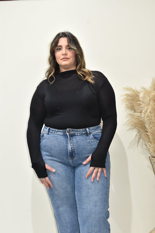 Body Semitrasparente Donna Curvy-5262