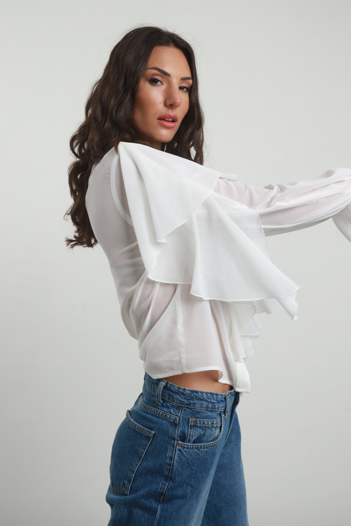 camicia donna volant susymix-m07931