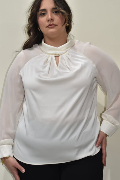 Camicia Elegante Donna Curvy-E25586