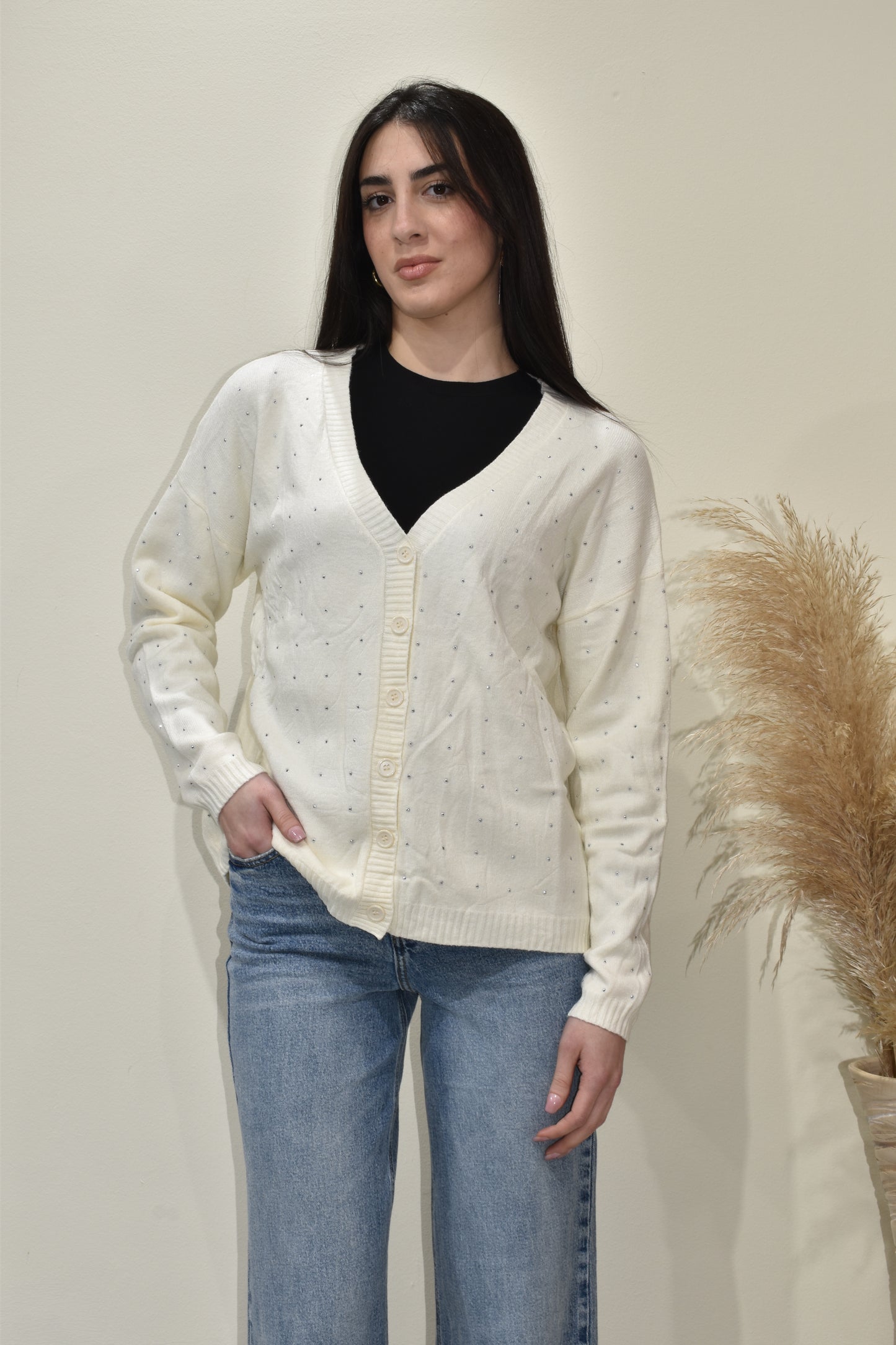 cardigan donna strass-y2687