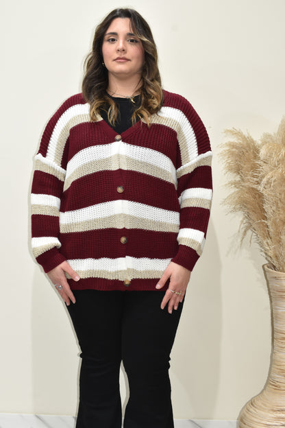Cardigan Over Donna Curvy