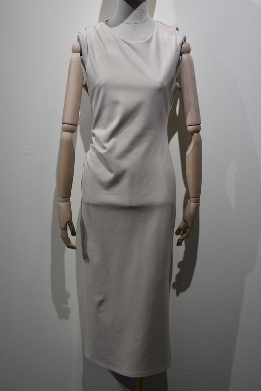 Vestito longuette beige