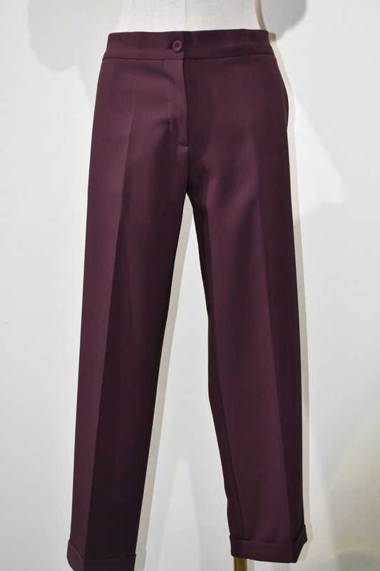 Pantalone sigaretta bordeaux