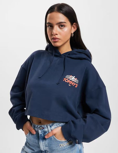 Felpa Crop Donna Tommy Hilfiger-DW0DW13825C87
