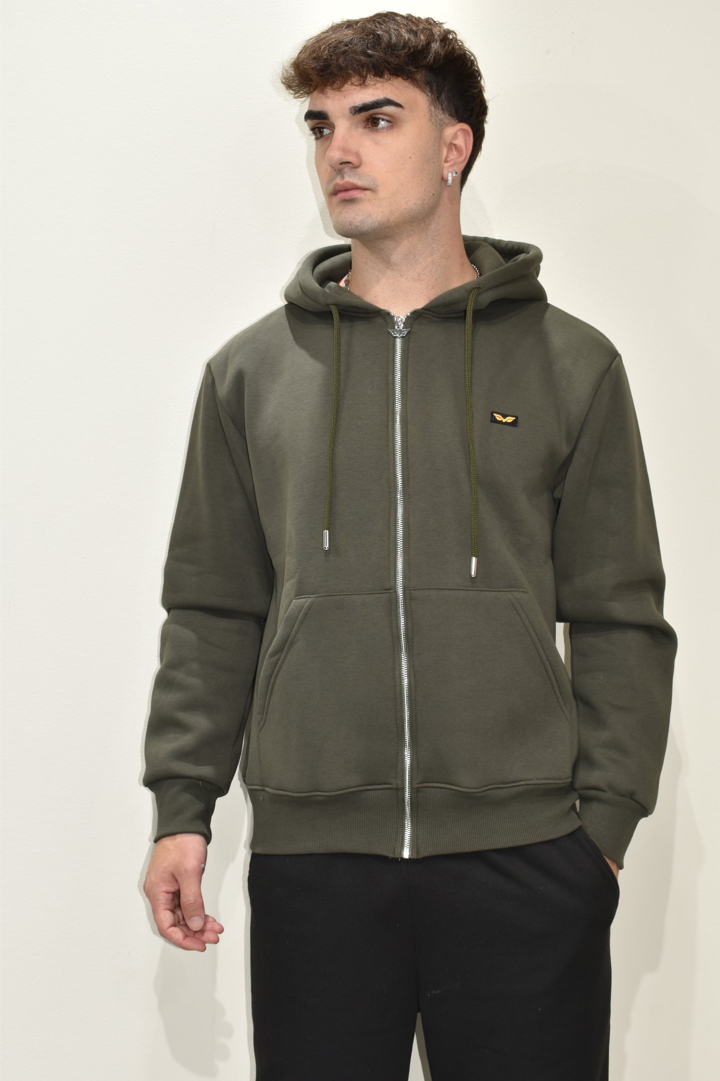 felpa uomo zip cappuccio armata di mare-ard67fe