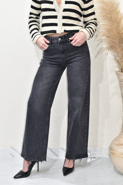 Jeans Donna Sfrangiato-H5002
