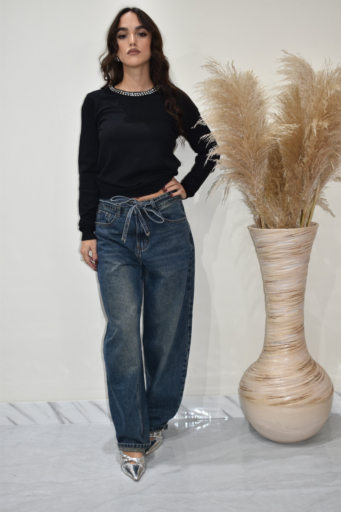 jeans donna mom fit -f32130