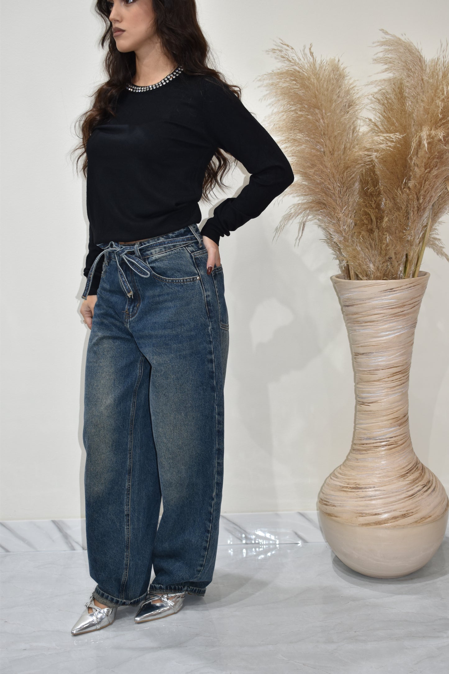 jeans donna mom fit -f32130