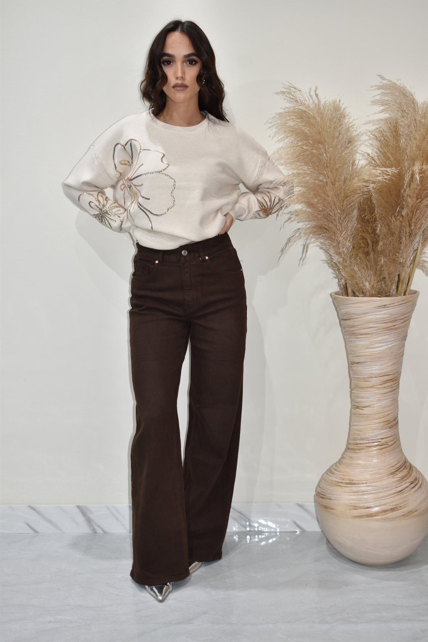 jeans donna palazzo -h5150