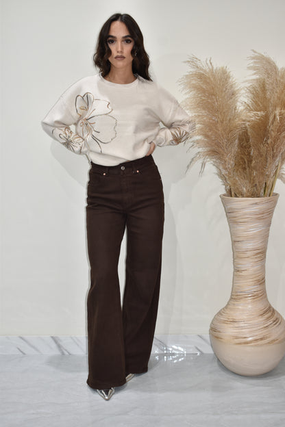 Jeans Donna Palazzo -H5150