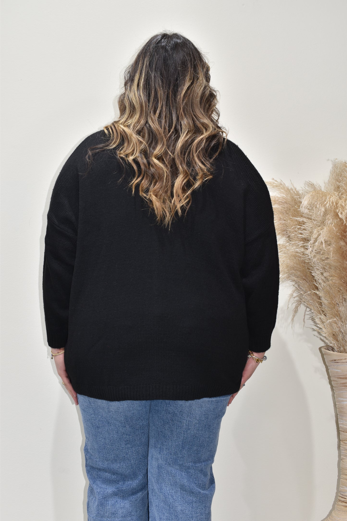 maglia a v donna curvy