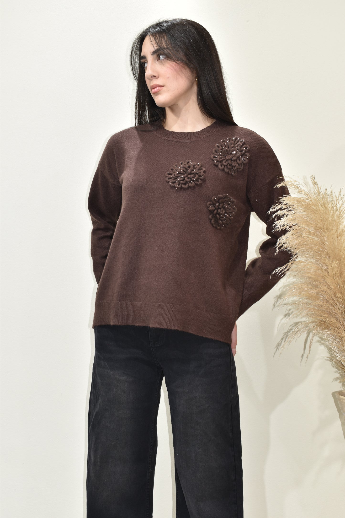 maglia donna fiore-w2366