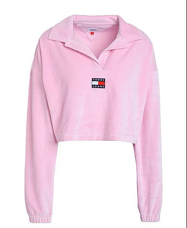 maglia donna in velluto tommy hilfiger-dw0dw14262tob