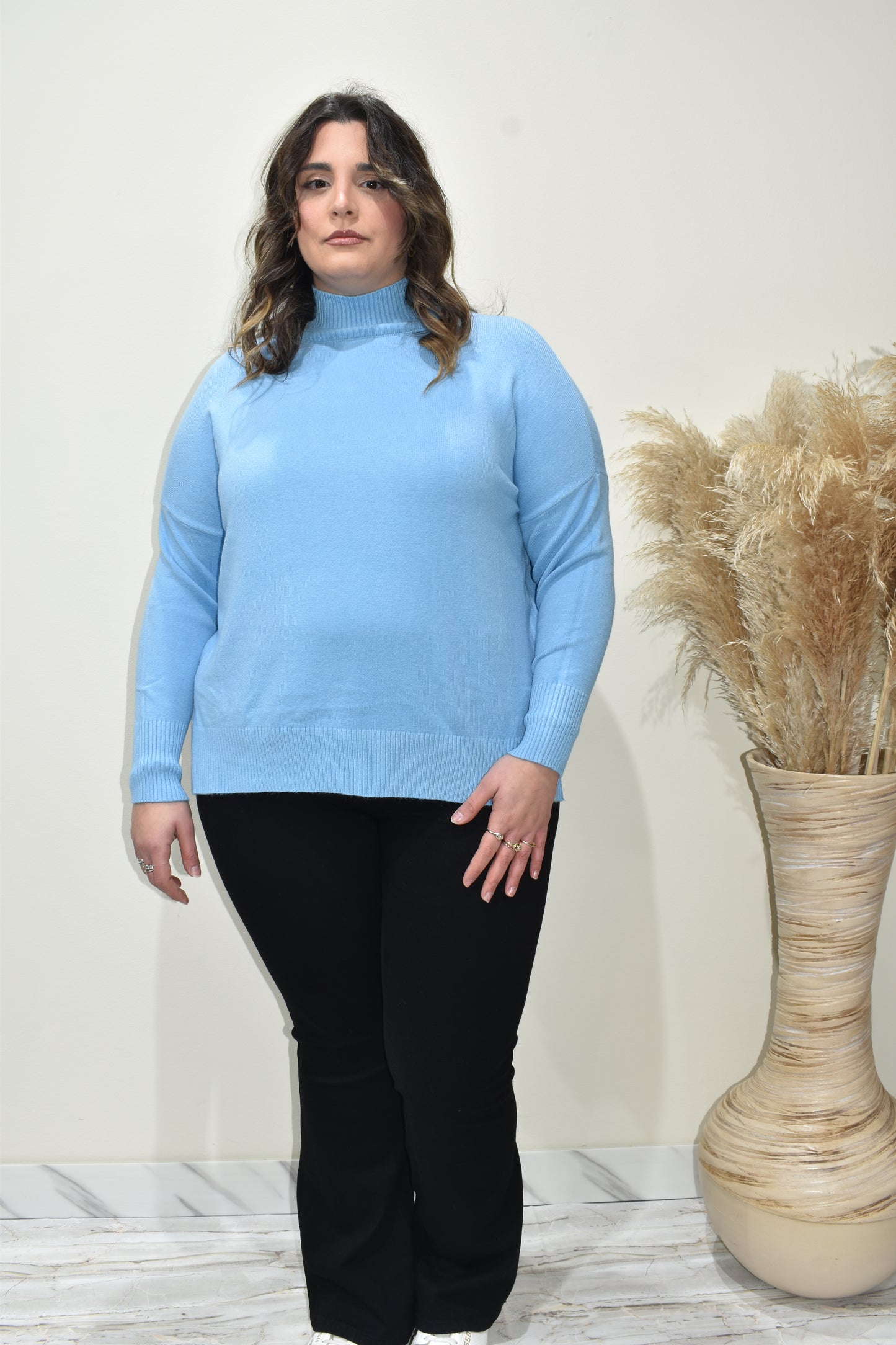 maglia donna pistagna curvy-al010