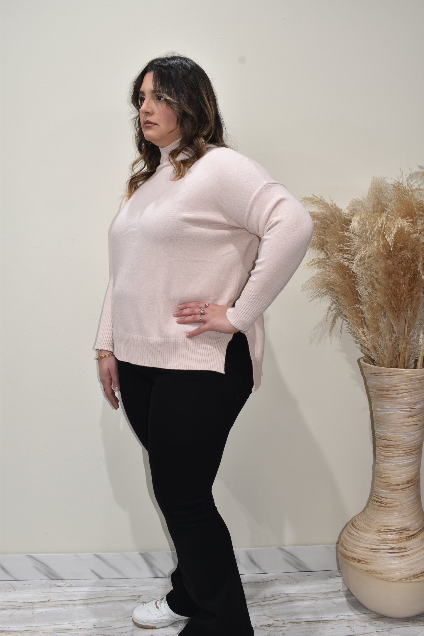 maglia donna pistagna curvy-al010