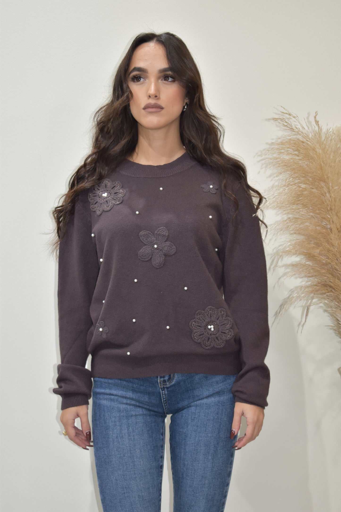 maglia donna fiori -ojd81156