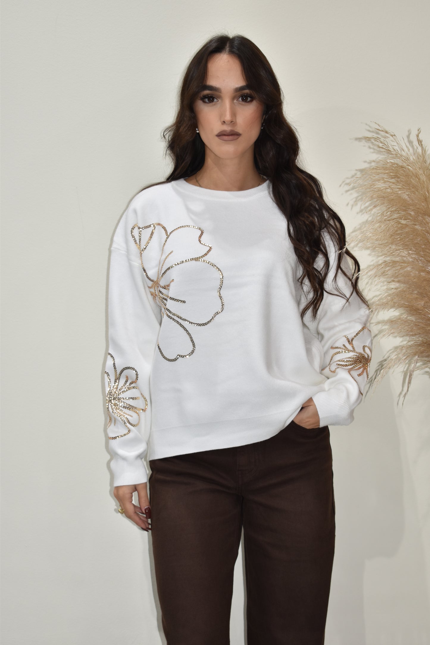 maglia donna paillettes -57522