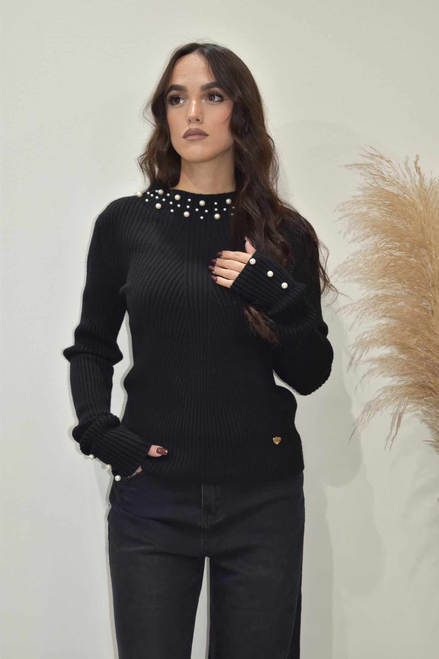 maglia donna perle -a661581