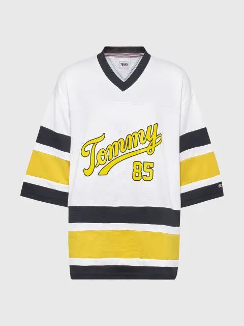 t-shirt donna over tommy  hilfiger-dw0dw14862ybr