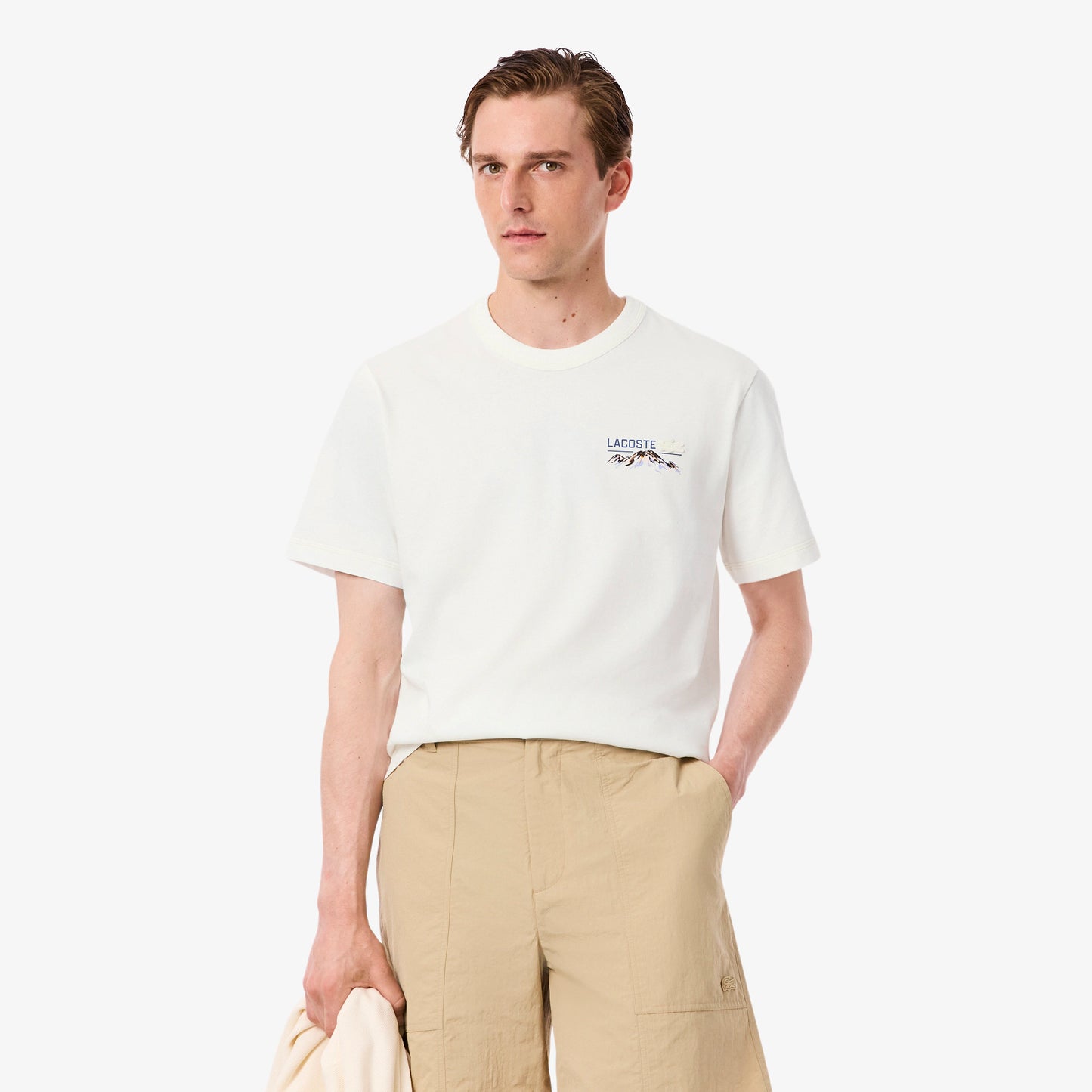 t-shirt lacoste montagna uomo