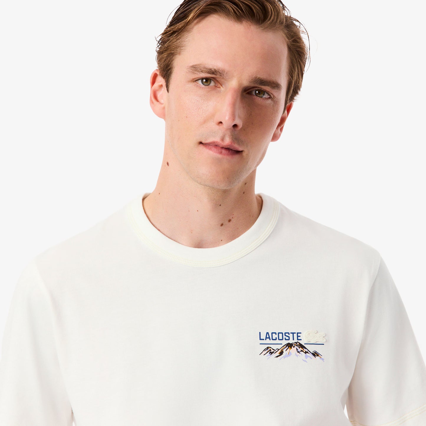 t-shirt lacoste montagna uomo