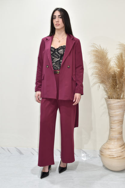 Tailleur Donna Bordeaux-23043U