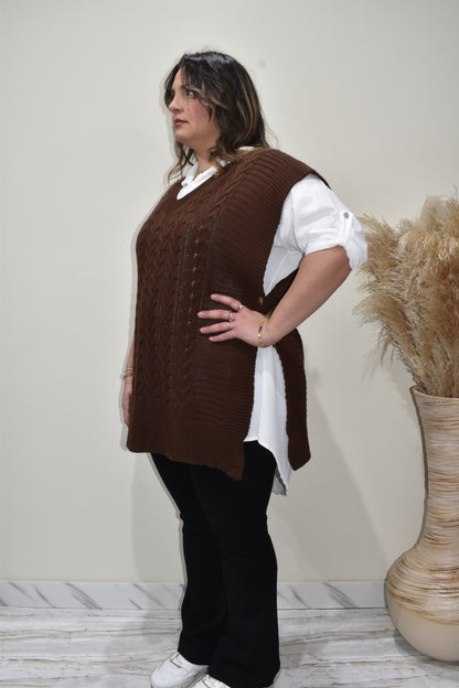 Twin set Camicia e Gilet In Maglia Oversize Donna