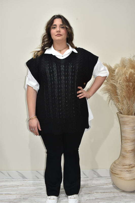 Twin set Camicia e Gilet In Maglia Oversize Donna