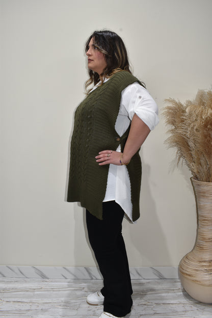 Twin set Camicia e Gilet In Maglia Oversize Donna