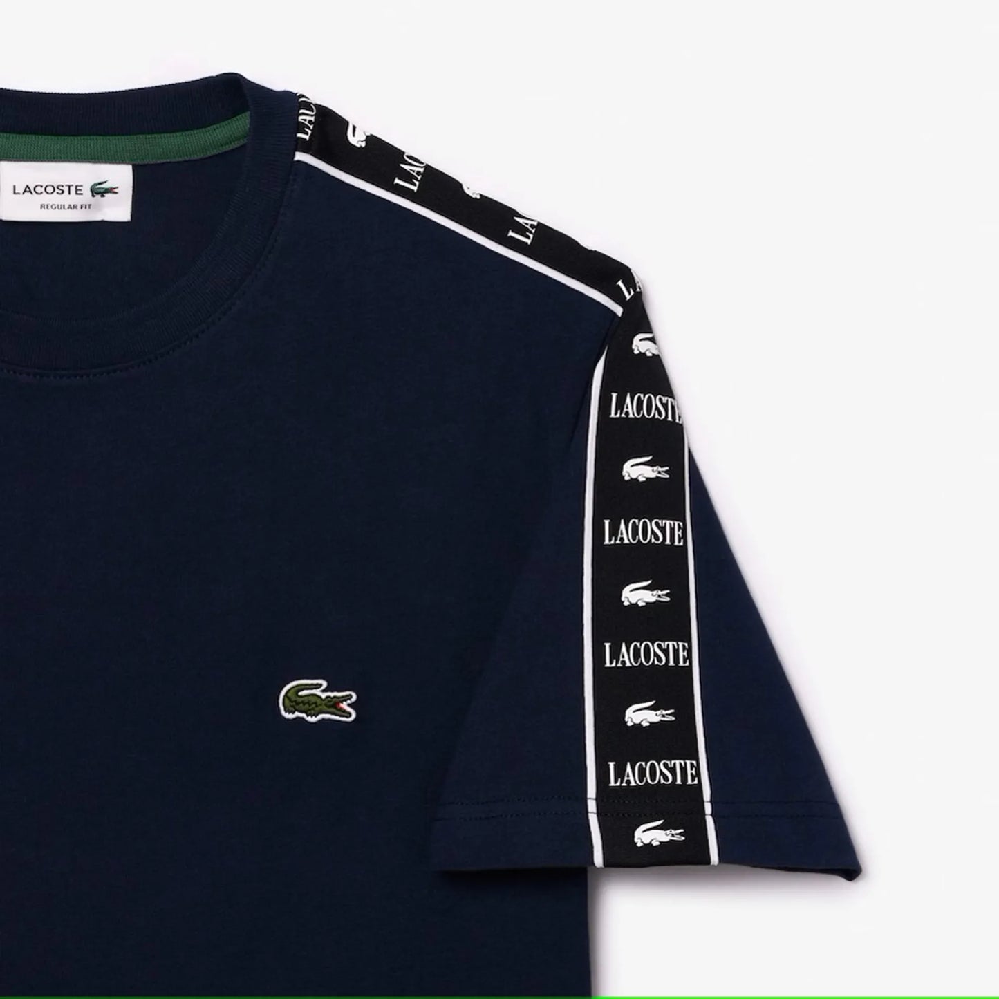 t-shirt lacoste banda uomo