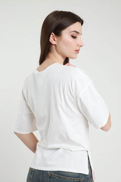 T-Shirt Inserto Pizzo Donna Susy Mix-56227